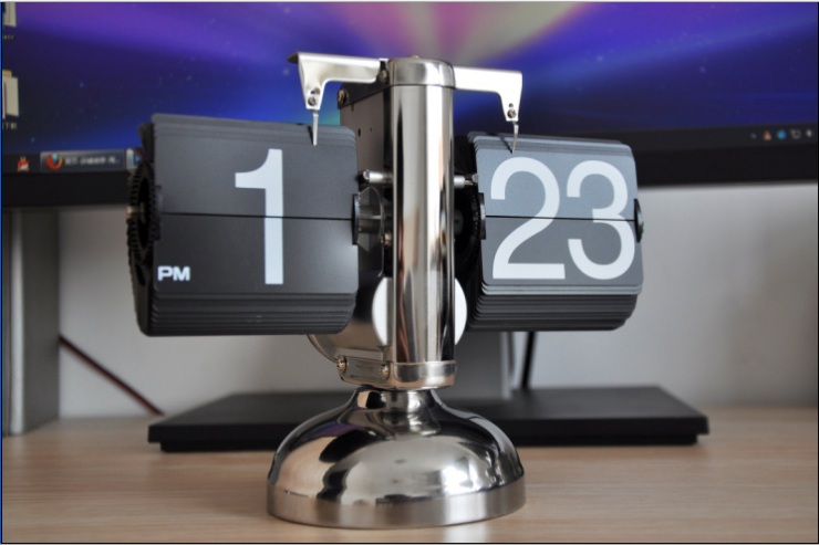 Mua Đồng Hồ Để Bàn lật số cơ học Auto Flip Clock Retro Mac Setup Đồng hồ  phong cách vintage cổ điển Sang Trọng chất liệu thép không gỉ - Bản Tiêu