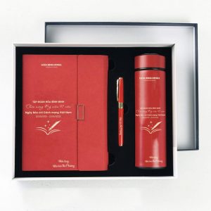 Bộ Giftset Sổ Tay Da & Bút Ký In Logo
