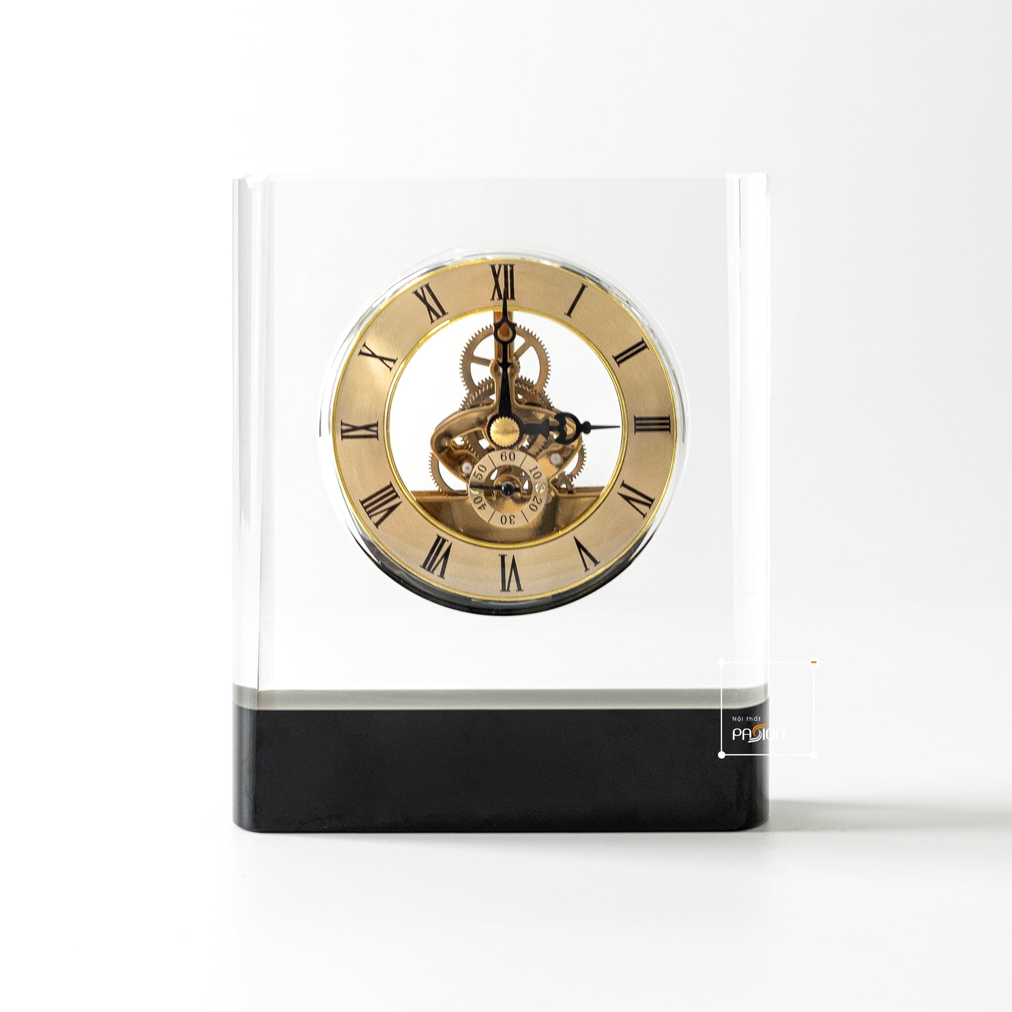 Đồng Hồ Pha Lê Để Bàn In Logo