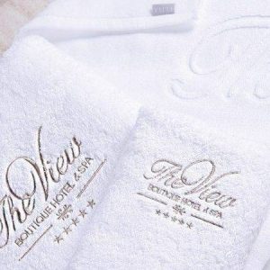 khăn khách sạn thêu logo